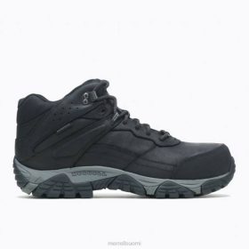 Merrell Moab Adventure mid vedenpitävä hiilikuitu leveä (j004631w) HBNB495 - Merrell Paljasjalkakengät Suomi musta miehet kenkiä