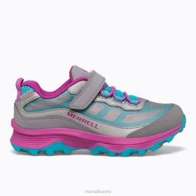 Merrell Moab nopeus alhainen ilmastointi vedenpitävä (mk165211) HBNB1362 - Merrell Suomi harmaa/hopea/turkoosi lapset kenkiä