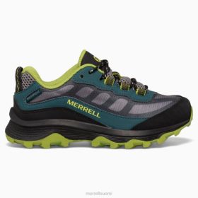 Merrell Moab nopeus alhainen vedenpitävä (mk266264) HBNB1370 - Merrell Suomi syvän vihreä/musta lapset kenkiä