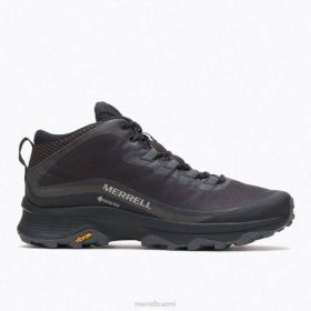 Merrell moabin nopeus mid gore-tex (j067075) HBNB190 - Merrell Paljasjalkakengät Suomi musta/asfaltti miehet kenkiä