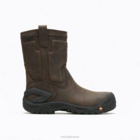 Merrell strongfield-nahkaveto vedenpitävässä työsaappaat (j099315) HBNB452 - Merrell Suomi espresso miehet kenkiä